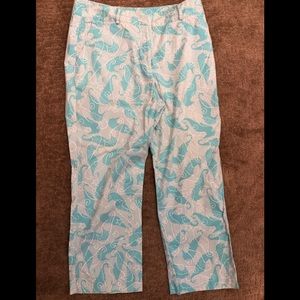 Lilly Pulitzer vintage blue sea horse pants
